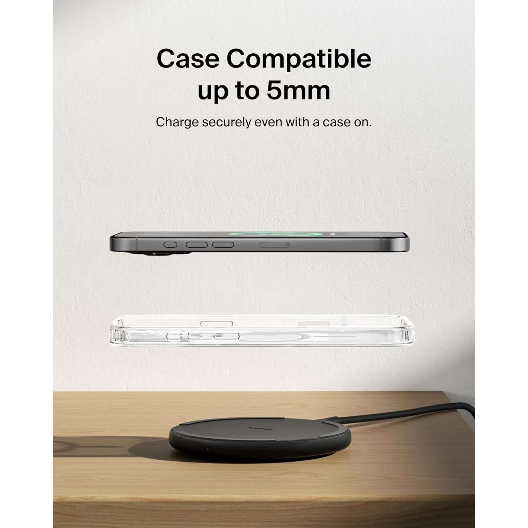 Belkin 15W Wireless Charging Pad – Qi Fast Charger for iPhone & Samsung Galaxy