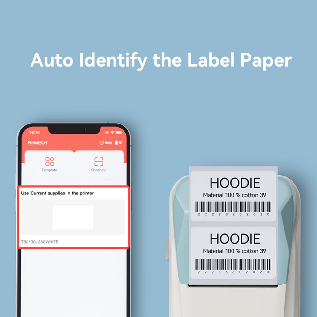 NIIMBOT B1 Bluetooth Label Maker – Portable 2-Inch Label Printer