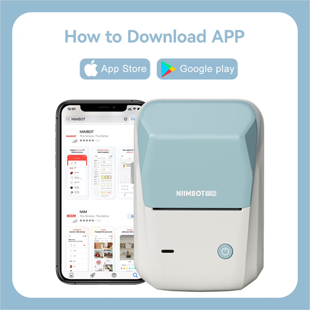NIIMBOT B1 Bluetooth Label Maker – Portable 2-Inch Label Printer