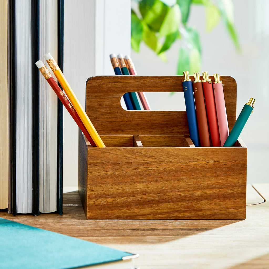 Pen+Gear Desktop Caddy – 6-Compartment Desk Organizer