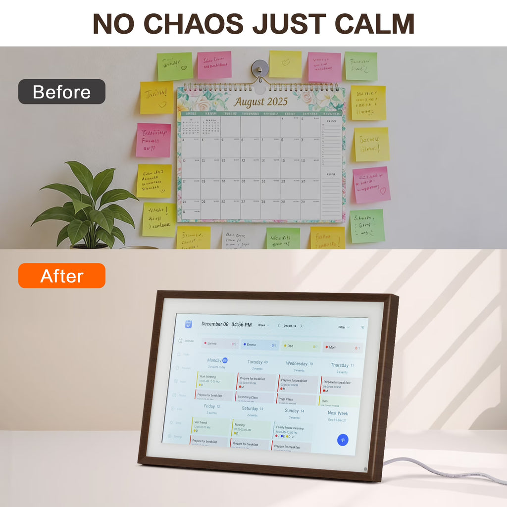VUSIGN 10.1" Smart Digital Calendar & Chore Chart – Full HD Touchscreen WiFi Planner