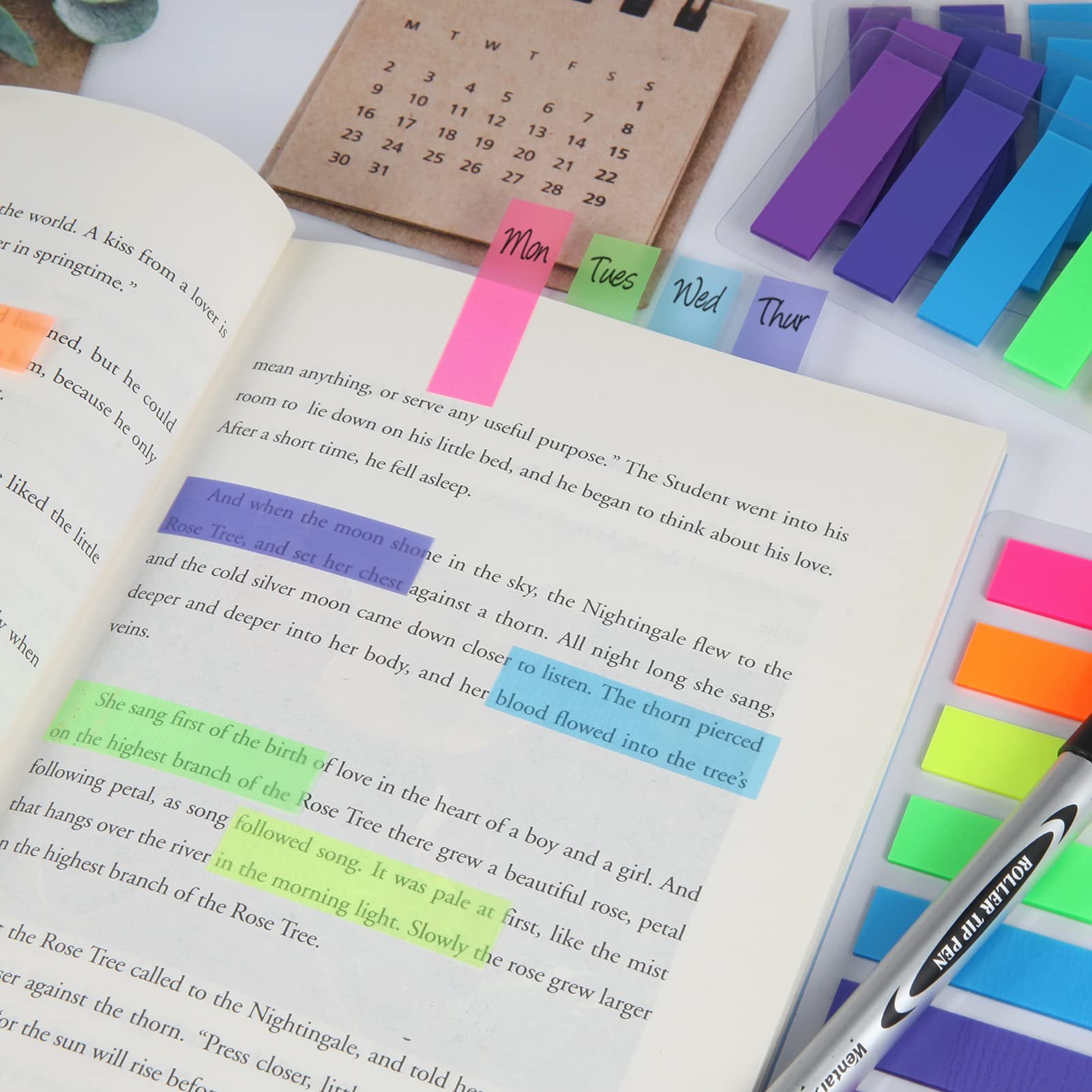 560-Piece Sticky Note Flags Set – Colorful Index Tabs & Page Markers