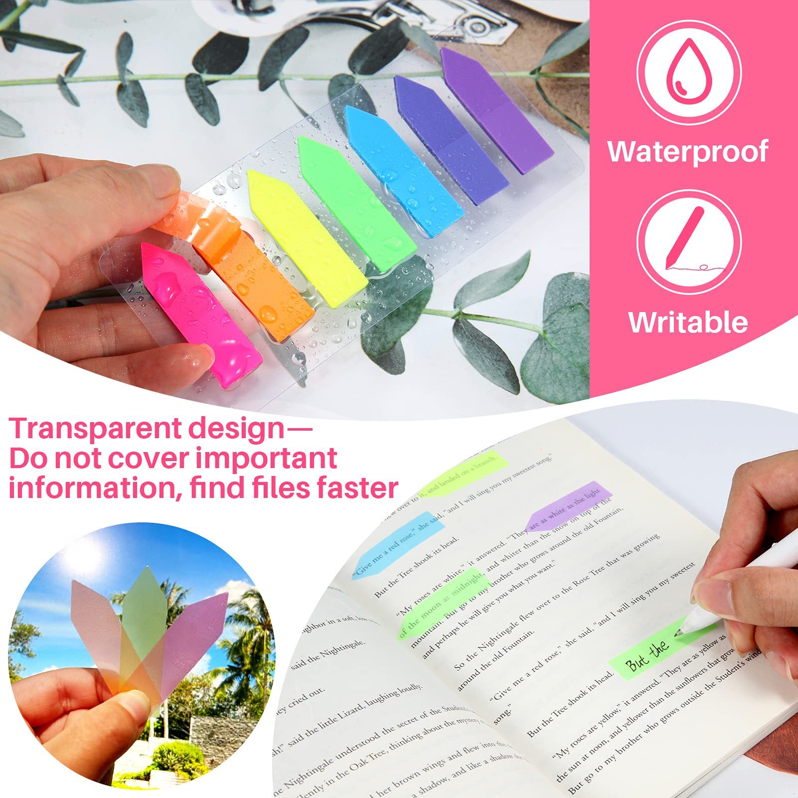 560-Piece Sticky Note Flags Set – Colorful Index Tabs & Page Markers