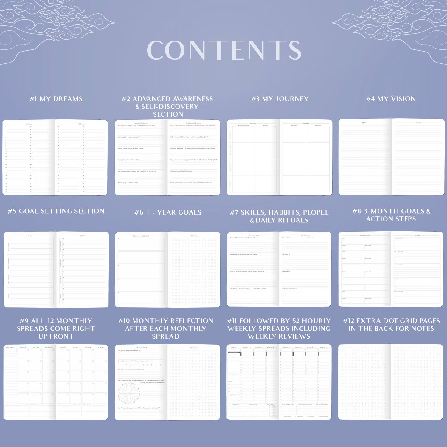 LEGEND PLANNER Hourly Planner & Appointment Book – 120 Pages, Periwinkle